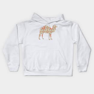 Camel Silhouette with Pattern Kids Hoodie